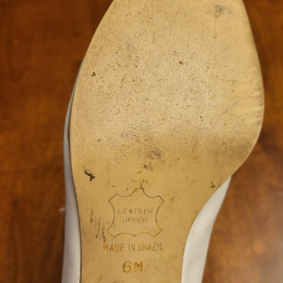 Corsina ~ Sz 6M ~ White Leather Ankle Hi Booties ~ Very Good Vintage Condition - Picture 7 of 9